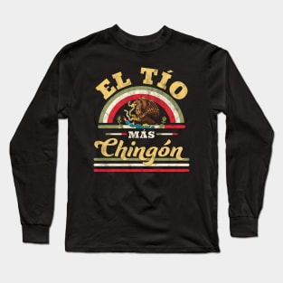 El Tio Mas Chingon Mexican Flag Uncle Long Sleeve T-Shirt